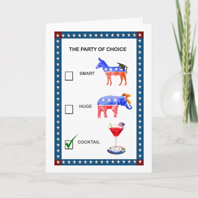 Party auf Wahl-Party Einladung (Vorderseite)