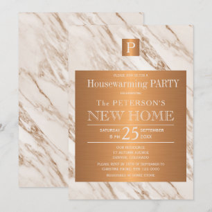 Party aus hochwertigem Marmor Einladung
