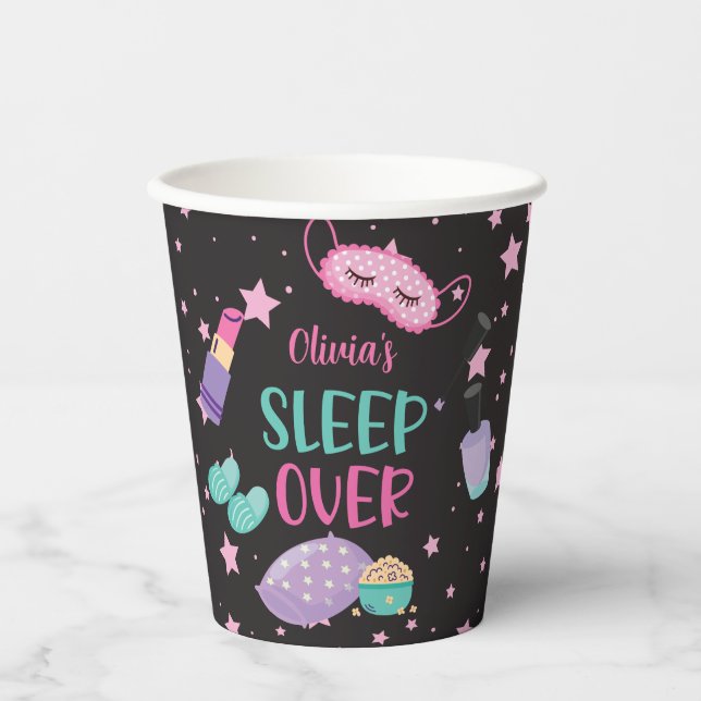 Party aus leepover Schlummer lila zwischen Papier  Pappbecher (Vorderseite)
