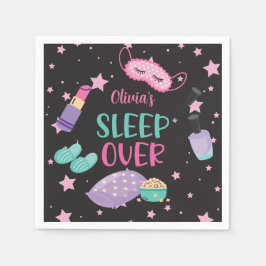 Party aus leepover Schlummer lila zwischen Papier  Serviette