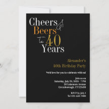 Party aus schwarzem Gold bis 40 Jahre