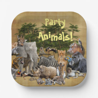 Party aus Square Paper Plate Pappteller