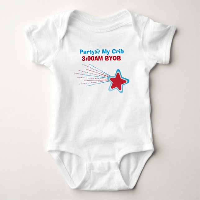 *Party Baby Jersey Bodysuit Baby Strampler (Vorderseite)