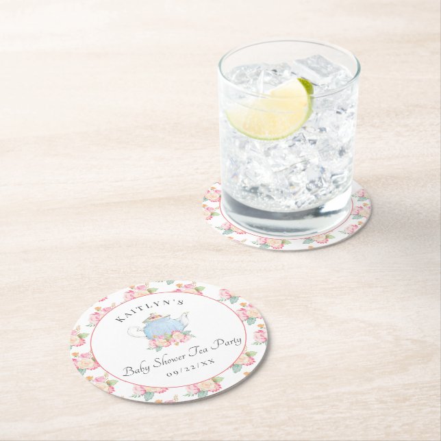 Party: | Babydusche Runder Pappuntersetzer (Vor Ort)