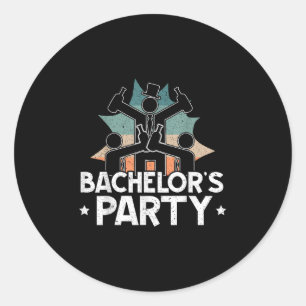 Party Bachelor Drink Team Bierbrauerei Runder Aufkleber