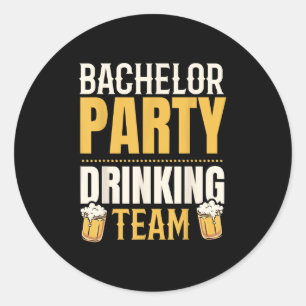 Party Bachelor Drink Team Groomsquad Groom Squa Runder Aufkleber