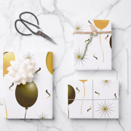 Party Ballons Geschenkpapier Set