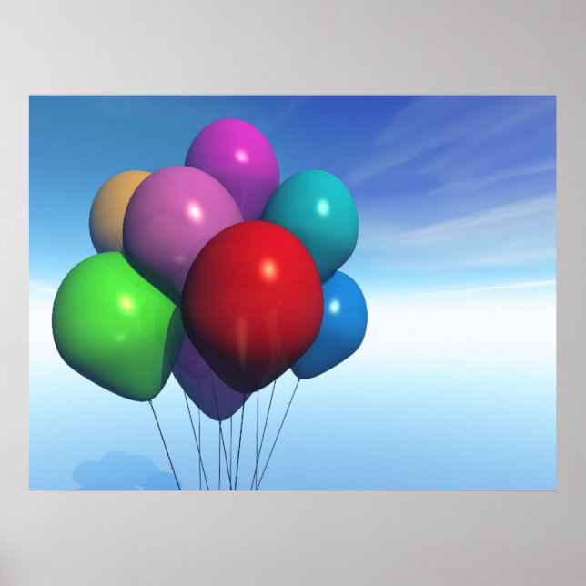 Party Balloons Bündel drucken Poster (Vorne)