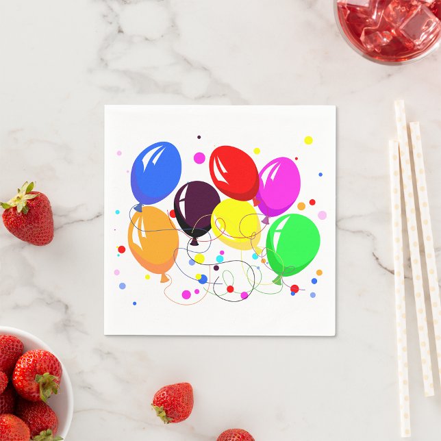 Party Balloons Paper Napkins Serviette (Von Creator hochgeladen)