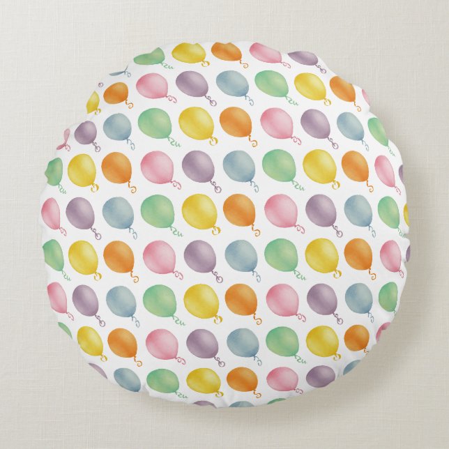 Party Balloons Rond Kussen Rundes Kissen (Vorderseite)