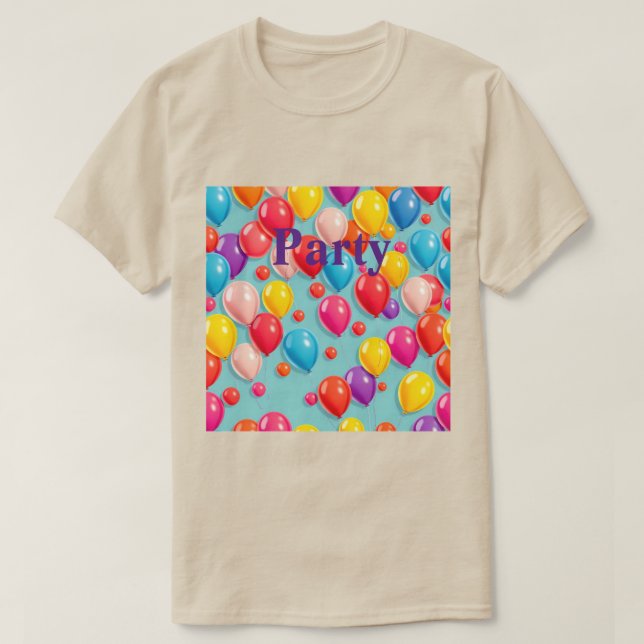 Party Balloons Sand Party T - Shirt (Design vorne)