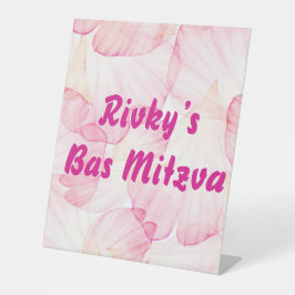 Party-Banner der rosa Blume Sockelschild