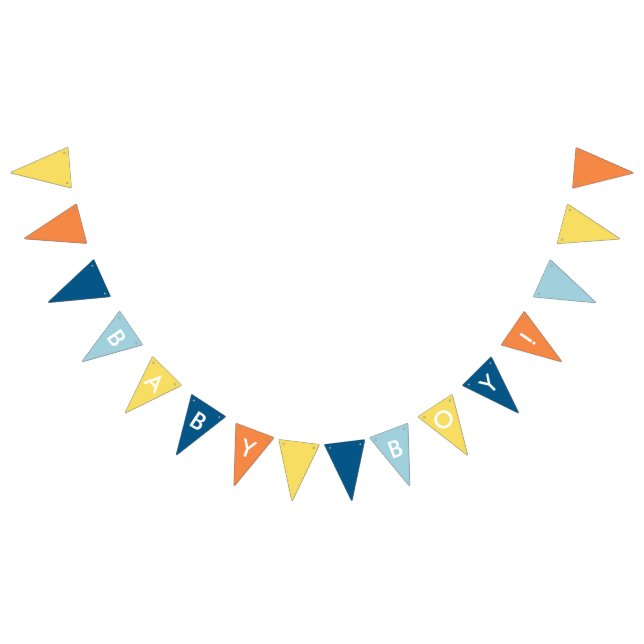 Party-Banner für Baby Boy Flag Wimpelkette (Alle)