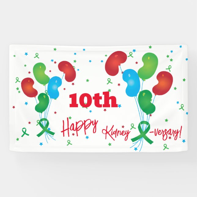 Party-Banner für Nierentransplantation zum Jahrest Banner (Horizontal)