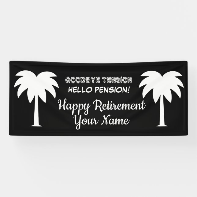 Party-Banner mit Palme Banner (Horizontal)
