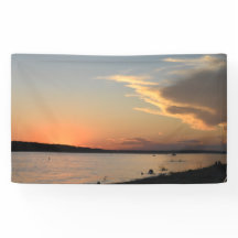 Party-Banner mit Sonnenuntergangsdesign (Teil der 