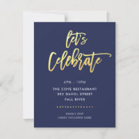 PARTY Bar Mitzvah moderne Marine + Imitate Goldskr