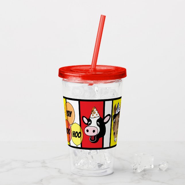 Party Barnyard Tiere Acryltrinkbecher (Rückseite Ice)