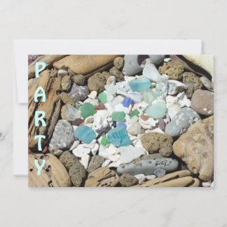 PARTY Beach Einladungen Seashells Driftwood