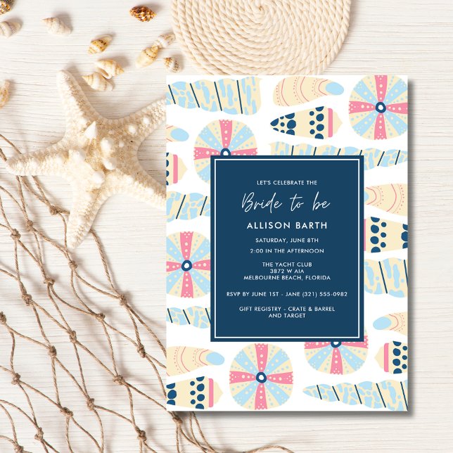 Party "Beach Themed Brautparty" Einladung (Beach Themed Bridal Shower Party Invitation)