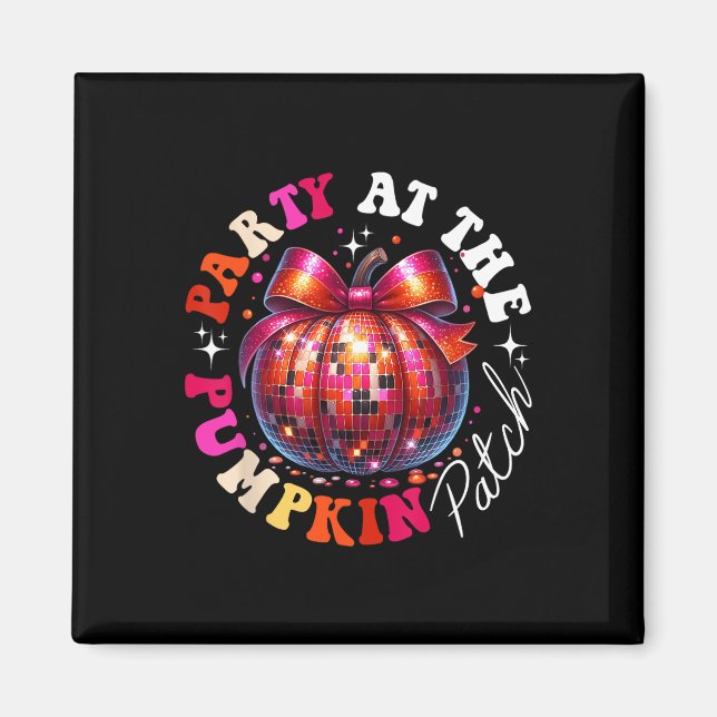 Party beim Pumpkin Patch Disco Pumpkin Fall Autu Magnet (Vorne)