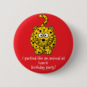 Party-bevorzugt Tierleopard-Knopf Party-Andenken Button