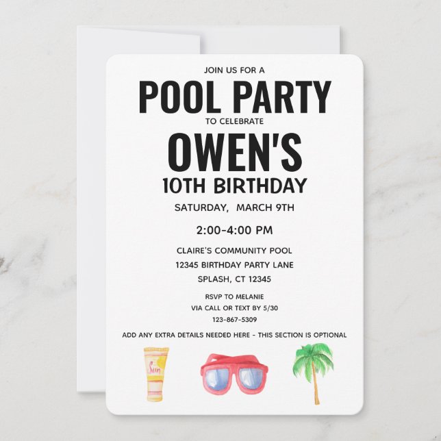 Party Birthday Party geschlechtsneutral Einladung (Vorderseite)