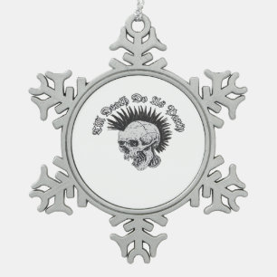 Party, bis der Tod uns scheidet Halloween Schneeflocken Zinn-Ornament