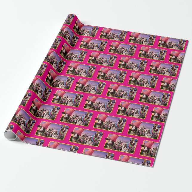 Party 'bis die Kühe kommen Zuhause Geschenkpapier (Ungerollt)