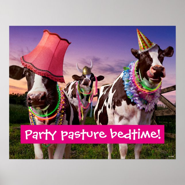 Party 'bis die Kühe kommen Zuhause Poster (Vorne)