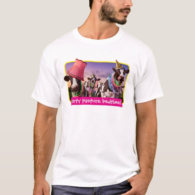 Party 'bis die Kühe kommen Zuhause T-Shirt (Vorderseite)