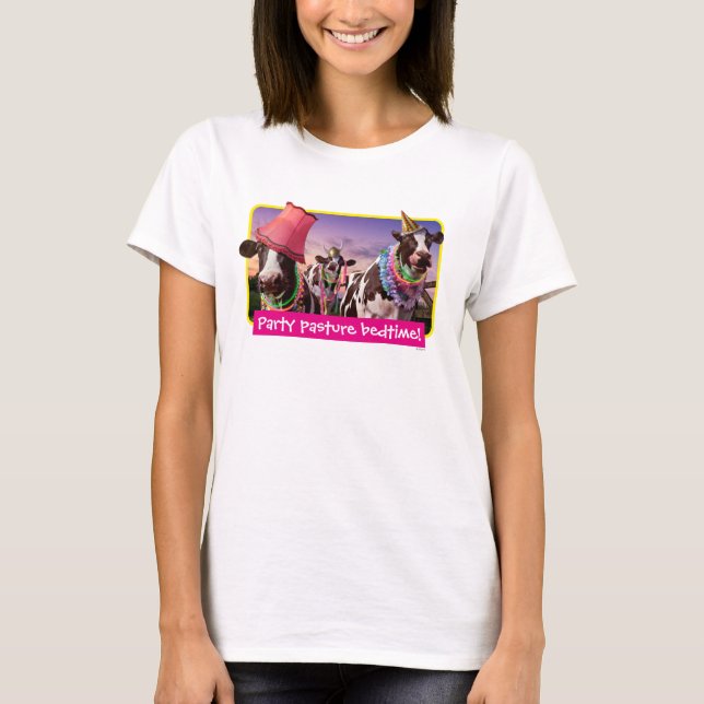 Party 'bis die Kühe kommen Zuhause T-Shirt (Vorderseite)