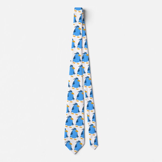 Party Blauer Vögel Krawatte (Vorderseite)