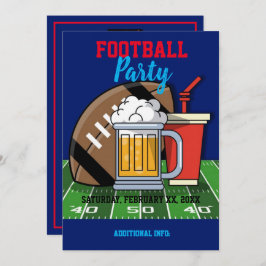 Party Blue Einladung