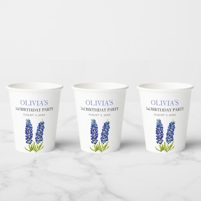 Party Bluebonnets Blume Baby Girl Pappbecher (Multi)