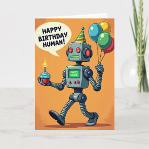 Party Bot Cupcake Karte