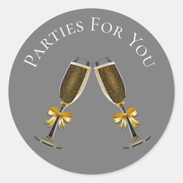 Party-Branding Runder Aufkleber (Vorderseite)