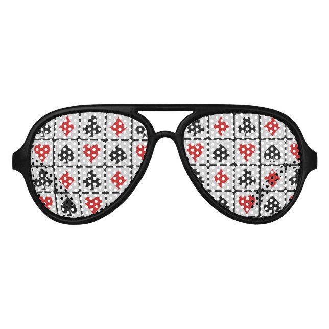 Party-Brille des Kartenspielers Sonnenbrille (Vorderseite)