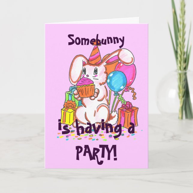 Party Bunny Einladung (Vorderseite)