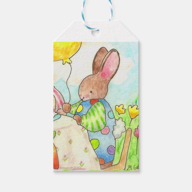 Party Bunny Geschenkanhänger (Vorderseite)