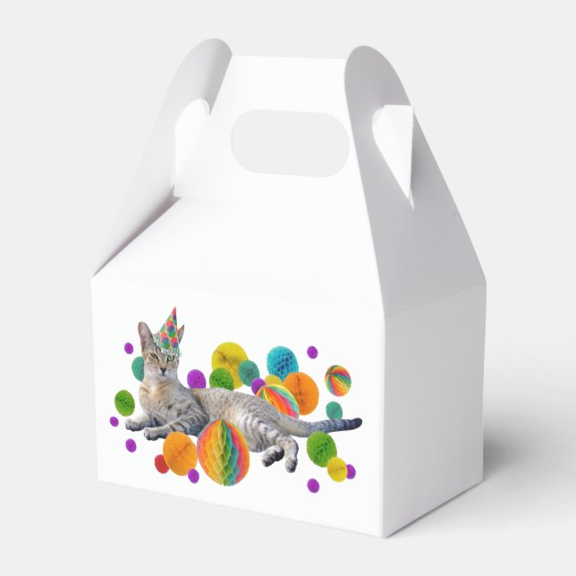 Party Cat Favor Box Geschenkschachtel (Rückseite)