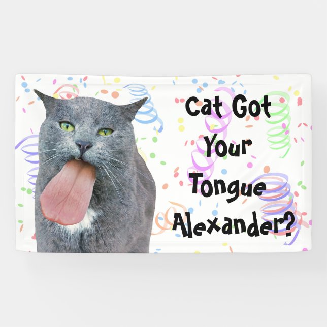 Party Cat Got Ihre Zunge? Banner (Horizontal)