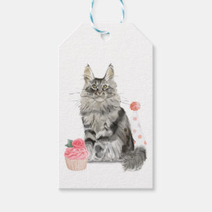 Party Cat Happy Birthday From Cat Geschenkmarke Geschenkanhänger