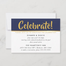 PARTY CELEBRATION CARD Dunkelmarineblau Imitate Go Einladung