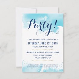 PARTY CELEBRATION CARD Moderne Aquarelle RSVP Karte