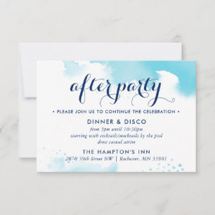 PARTY CELEBRATION CARD Moderne Aquarelle RSVP Karte