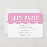 PARTY CELEBRATION INFO Moderne, fette Welle rosa