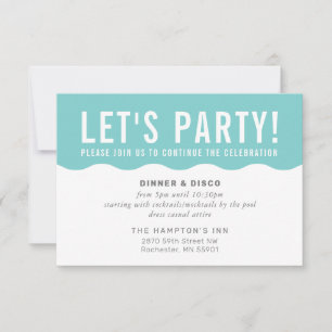 PARTY CELEBRATION INFO Moderne, fette Wellenminze Einladung