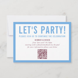 PARTY CELEBRATION INFO Modernes Mindest-Maroblau Einladung