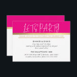 PARTY CELEBRATION INFO ultra trendy pink gold Einladung<br><div class="desc">von kat massard >>> www.simplysweetPAPERIE.com << Ein einfaches Design für Ihre PARTY CARDS - auf Ihre Haupteinladungen abzustimmen. Liebe des Designs, aber möchte einige Änderungen sehen - ein anderes Farbschema, Produkt, ein Foto hinzufügen oder angepasst für einen anderen Anlass - keine Sorgen einfach kontaktieren Sie mich, KAT@SIMPLYSWEETPAPERIE.COM Ich bin gerne...</div>